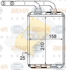 KALORİFER RADYATÖRÜ TWNG 1.2İ 93=> (175X152X26) (OTO.-MEK.)