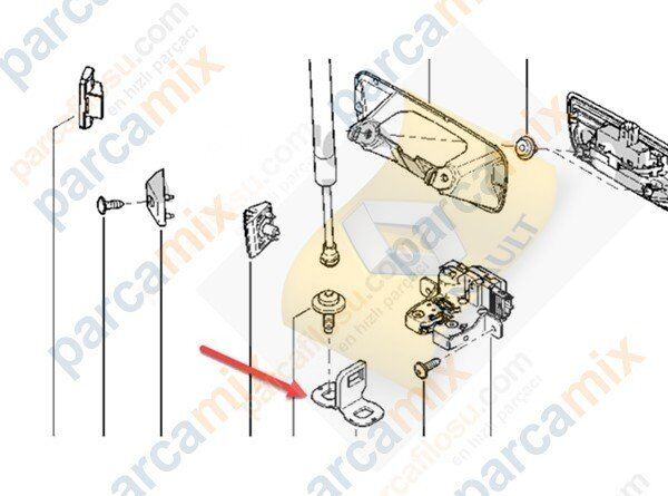 BAGAJ KİLİT KARŞILIĞI MEGANE II -8200000899-