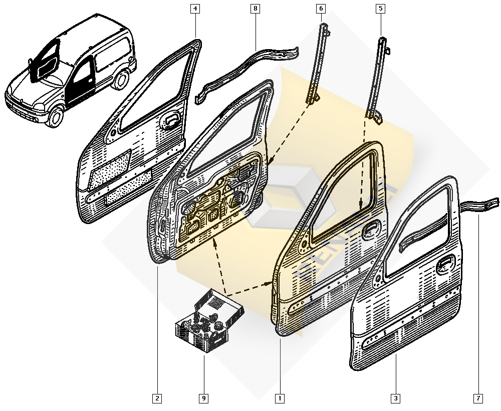 ON SAG KAPI SACI KANGOO 7751469313