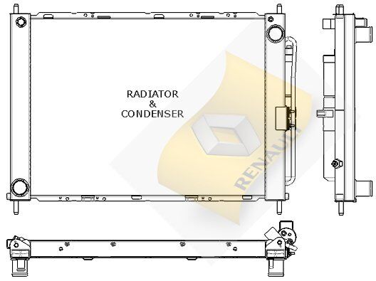 RADYATÖR+KONDENSER (TÜPLÜ) CLIO III-MODUS 1.5 DCI (MEK+AC) (510x382x18+16)8200688382-8200149953	-