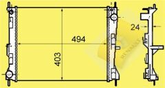RADYATÖR CLIO III-MODUS-MICRA III 1.5 DCI-1.2 16V-1.4-1.6(AC+KLİMASIZ+MEK)(2SIRA AL+PL)(494x403x18)-8200138738-