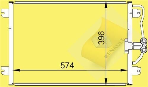 KLİMA KONDENSERİ MGN I (96-03) 1.4-1.6-2.0-1.9D (545x391x16)7700425843-7700432392-7702258286-