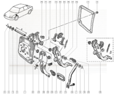 PEDAL LASTİĞİ FREN   BVA OTOMATİK VİTES  7700636159